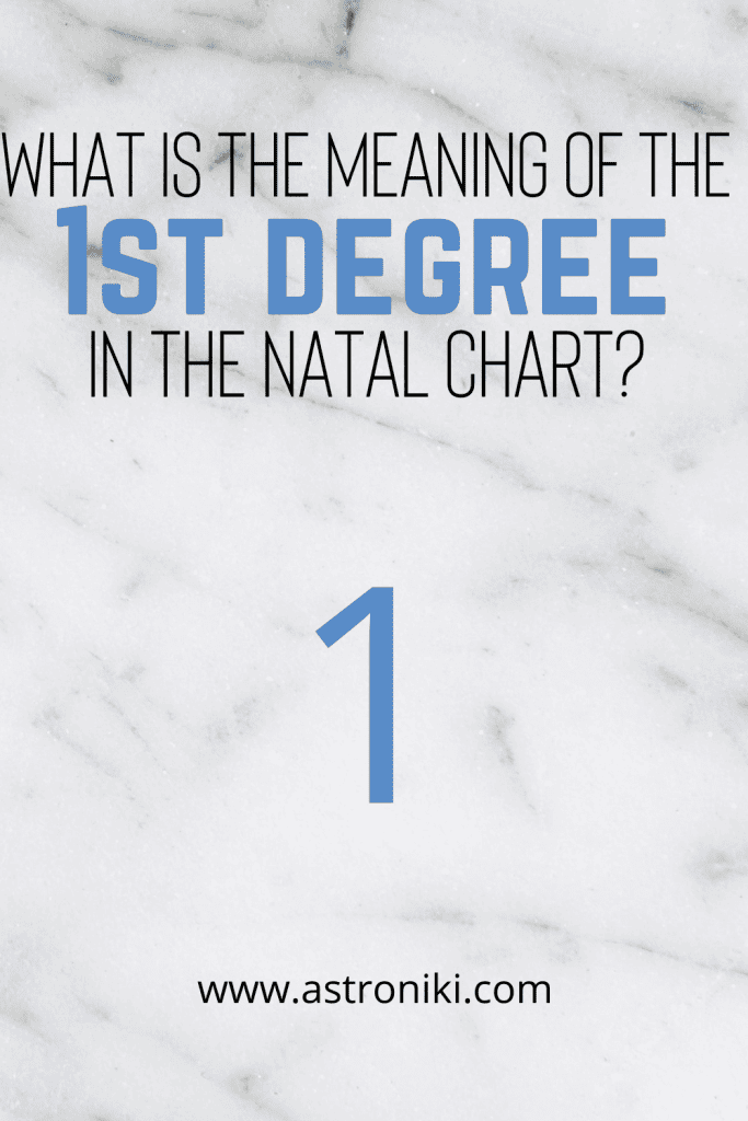 Meaning of the 1st degree in the natal chart astrology astroniki