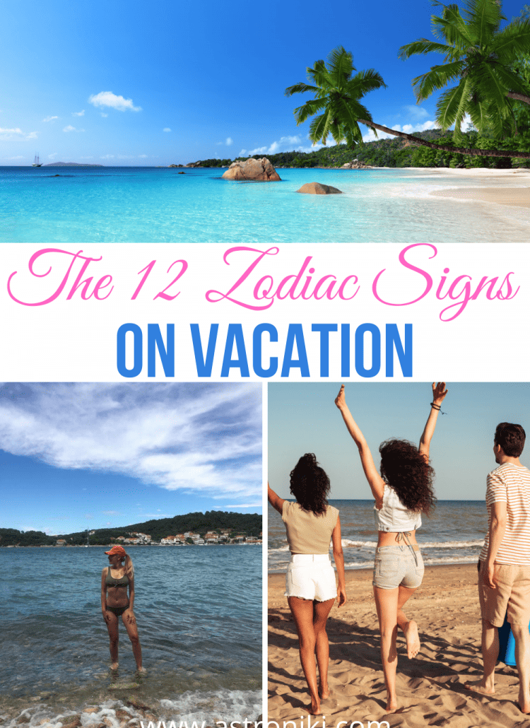 the 12 Zodiac signs on a holiday